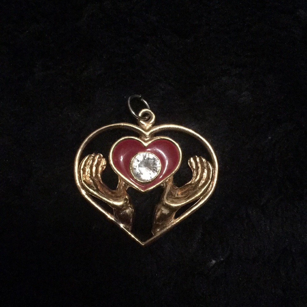 Heart Pendant- hands lifting up heart
